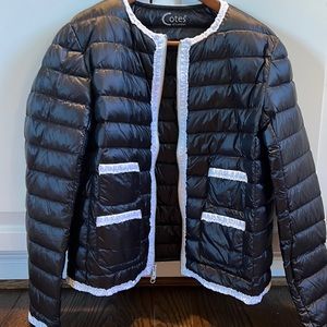 Cotes of London black with white puffer large